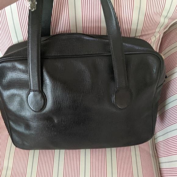 Dior vintage black leather handbag purse - Picture 7 of 10
